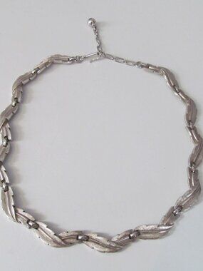 Trifari Choker Style Necklace Silver Tone